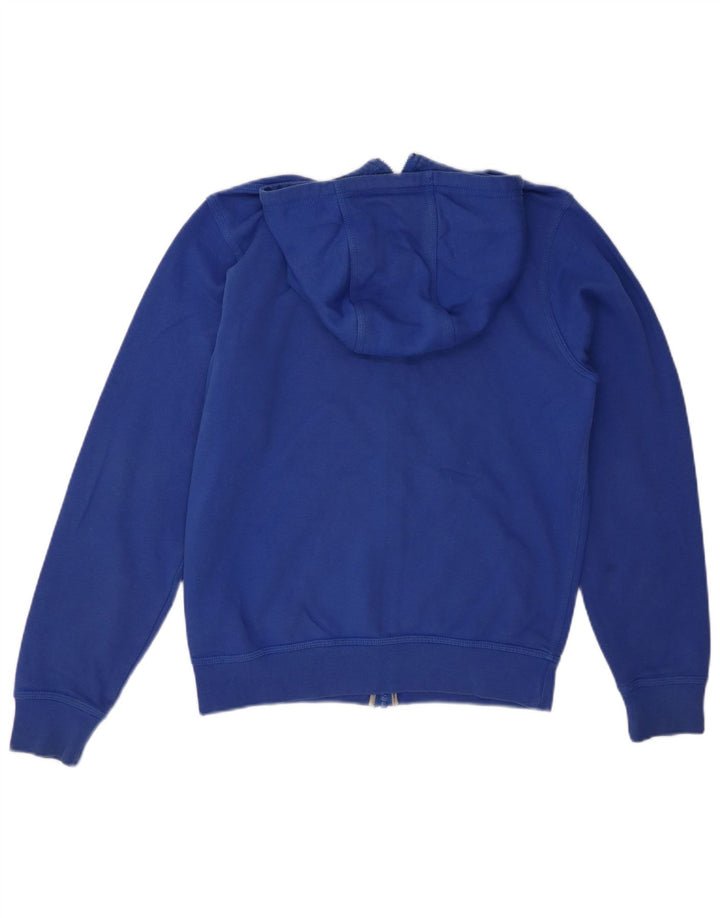 NIKE Mens Zip Hoodie Sweater Small Blue Cotton