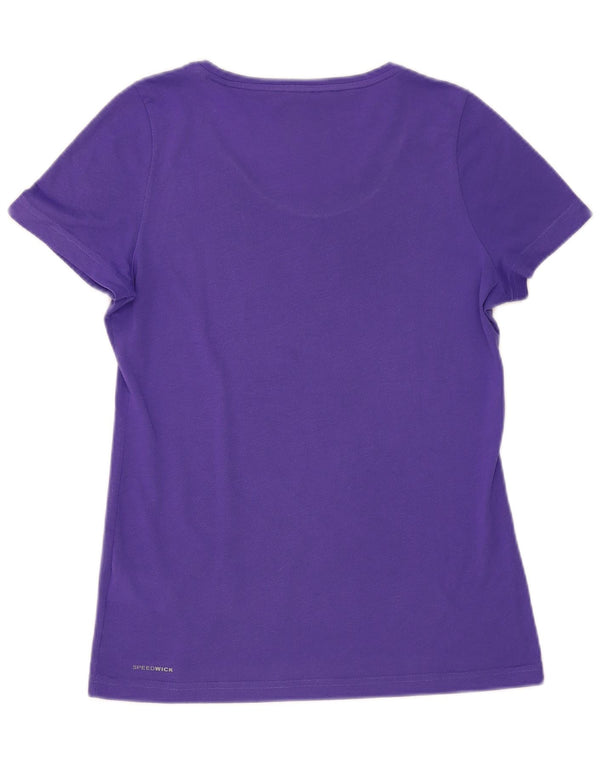 Reebok Womens T-Shirt Top UK 12 Medium Purple Polyester