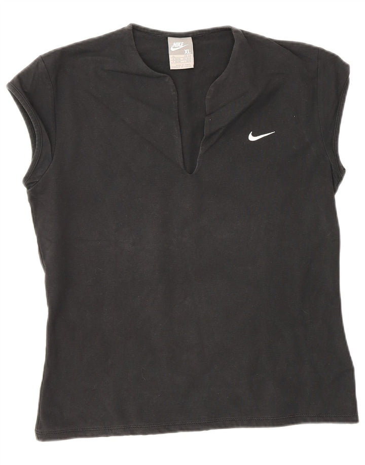 Nike Womens T-Shirt Top UK 18 XL Black