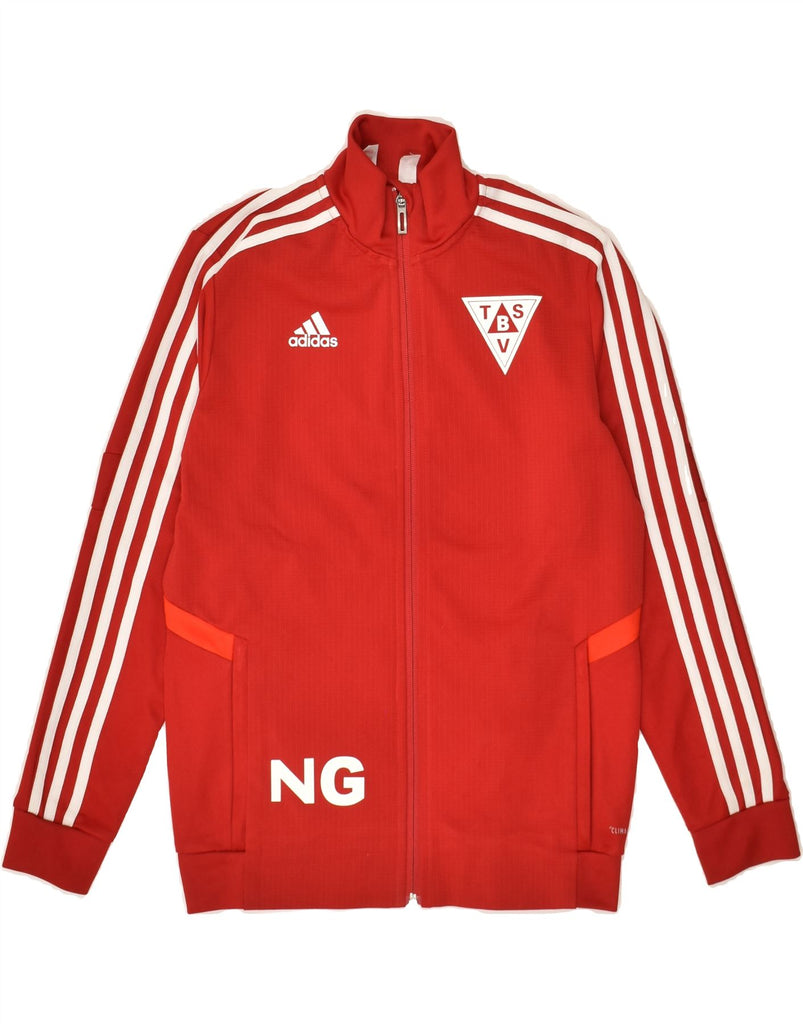 ADIDAS Boys Graphic Tracksuit Top Jacket 11-12 Years Red Polyester | Vintage Adidas | Thrift | Second-Hand Adidas | Used Clothing | Messina Hembry 