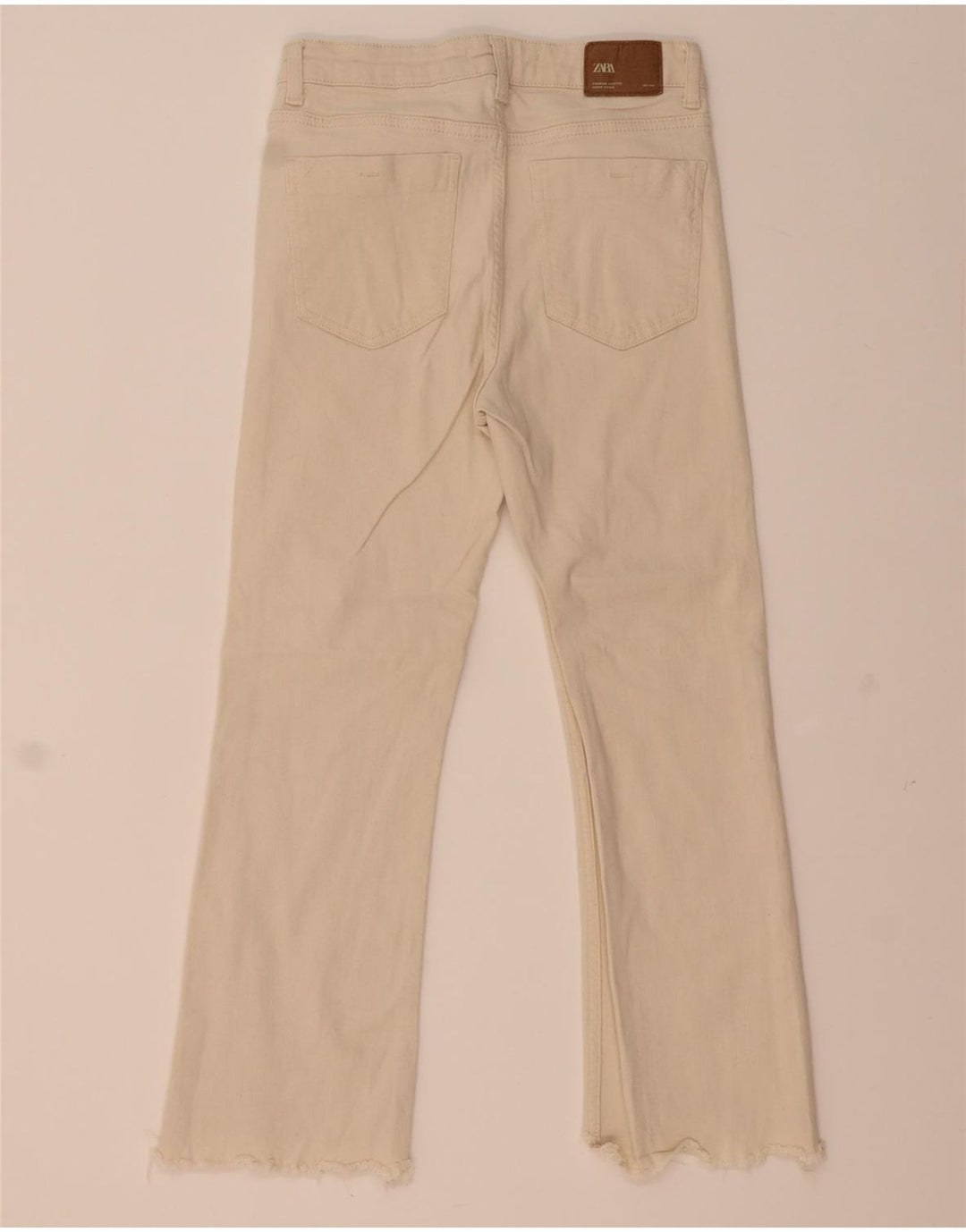 Zara Womens Crop Bootcut Jeans EU 38 Medium W28 L24 Beige