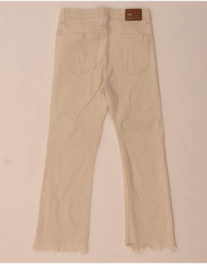 Zara Womens Crop Bootcut Jeans EU 38 Medium W28 L24 Beige