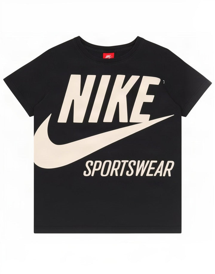 Nike Womens Graphic T-Shirt Top UK 14 Medium Black