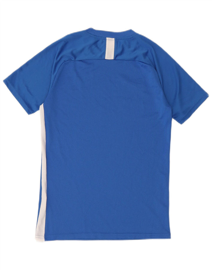 Nike Mens Dri Fit T-Shirt Top Small Blue Colourblock Polyester