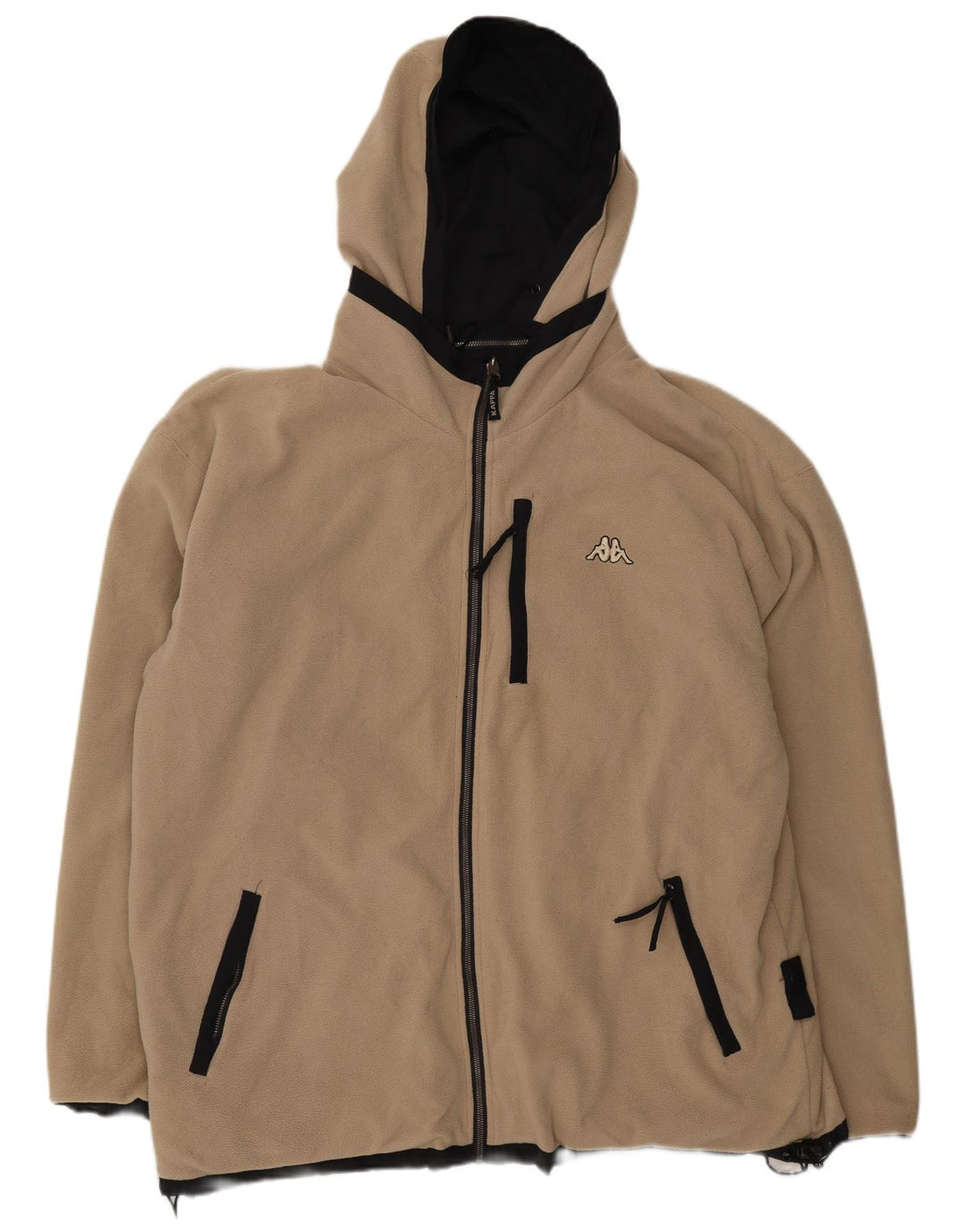 KAPPA Mens Hooded Reversible Jacket UK 42 XL Black