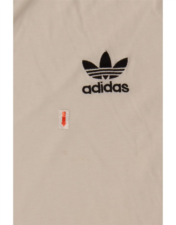 ADIDAS Mens T-Shirt Top Medium White Cotton