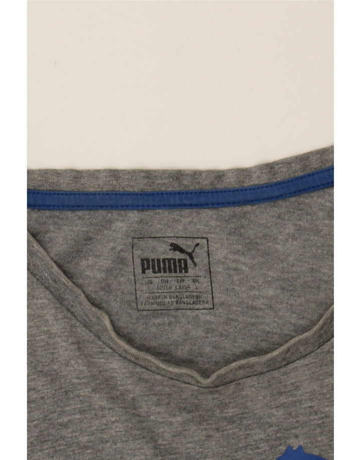 PUMA Mens Graphic T-Shirt Top Large Grey Vintage Puma and Second-Hand Puma from Messina Hembry 