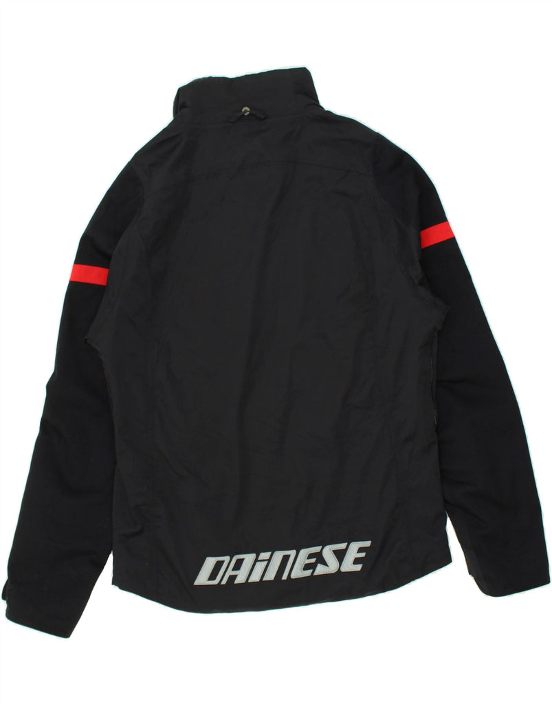 DAINESE Mens Graphic Rain Jacket UK 40 Large Black Nylon | Vintage Dainese | Thrift | Second-Hand Dainese | Used Clothing | Messina Hembry 