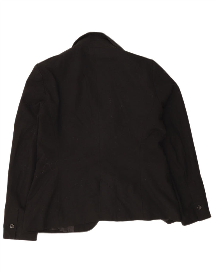 Zara Womens 1 Button Blazer Jacket EU 42 Large Black