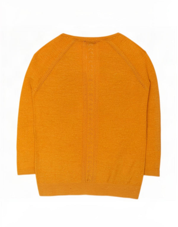 Fat Face Womens Cardigan Sweater UK 6 XS Yellow Cotton