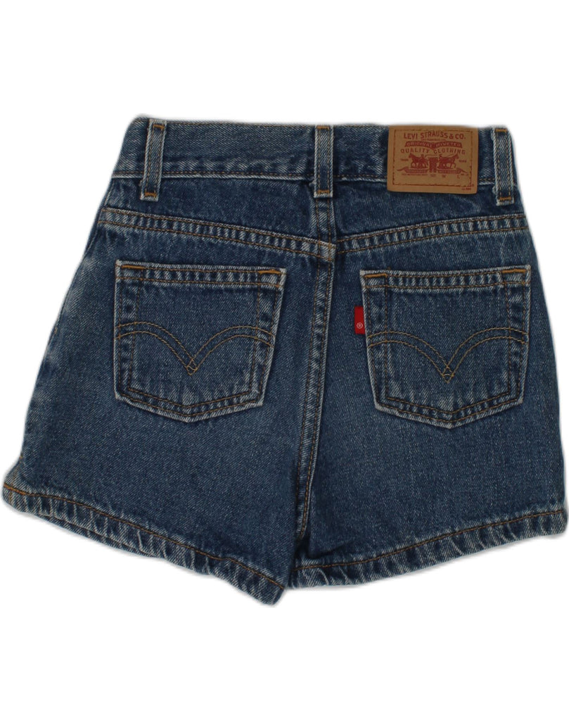 LEVI'S Girls Slim Denim Shorts 9-10 Years W24 Navy Blue Cotton | Vintage Levi's | Thrift | Second-Hand Levi's | Used Clothing | Messina Hembry 