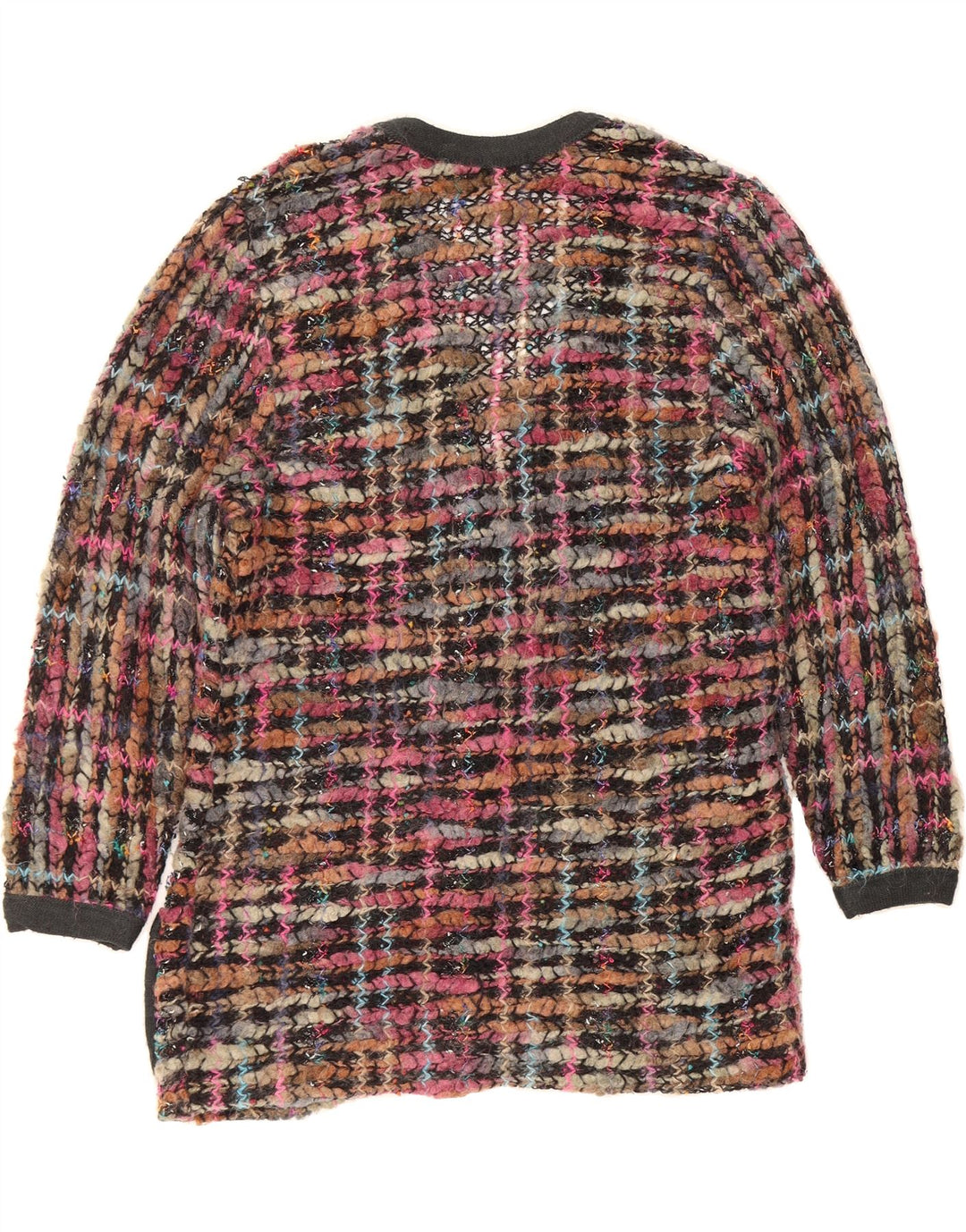 VINTAGE Womens Acid Wash Cardigan Sweater UK 14 Medium Multicoloured Vintage Vintage and Second-Hand Vintage from Messina Hembry 