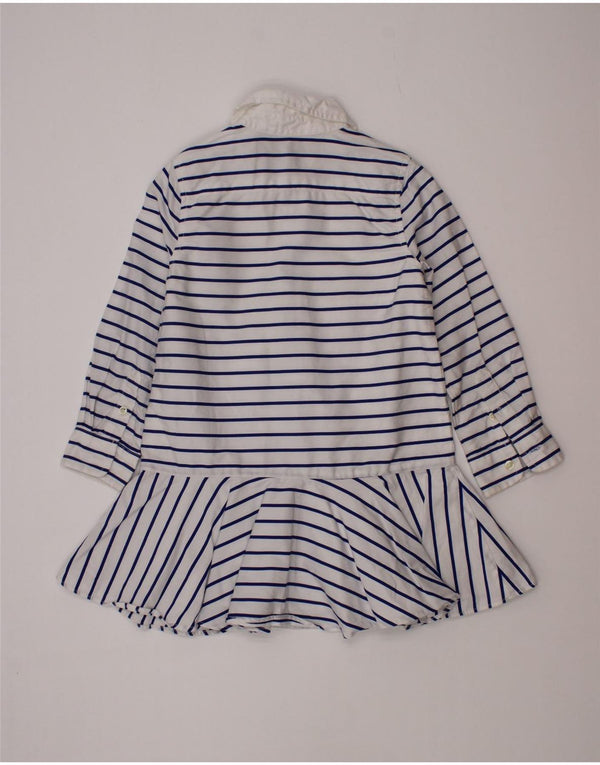 Polo Ralph Lauren Girls Pullover Shirt Dress 2-3 Years White Striped Cotton