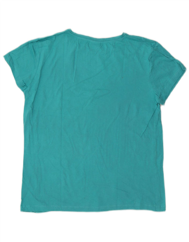 Lotto Womens T-Shirt Top UK 14 Medium Blue Cotton