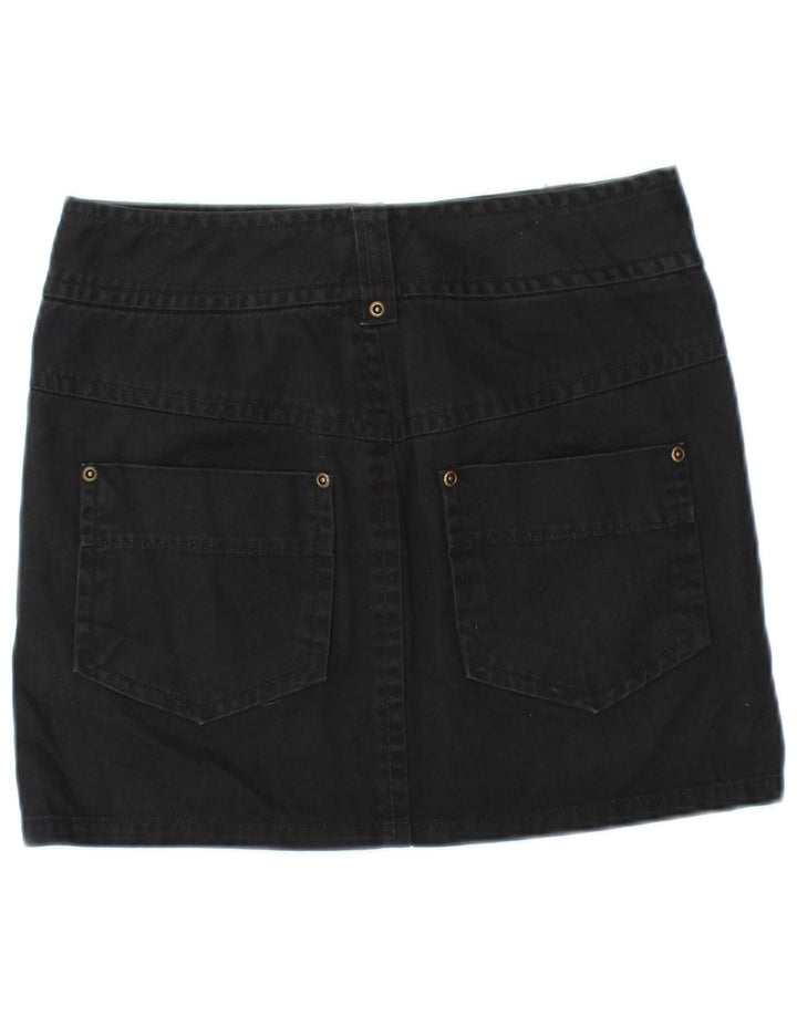 BENETTON Womens Mini Denim Skirt W28 Medium Black