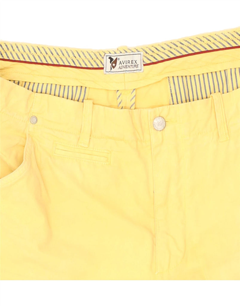 AVIREX Mens Chino Shorts W37 Large Yellow Cotton | Vintage Avirex | Thrift | Second-Hand Avirex | Used Clothing | Messina Hembry 