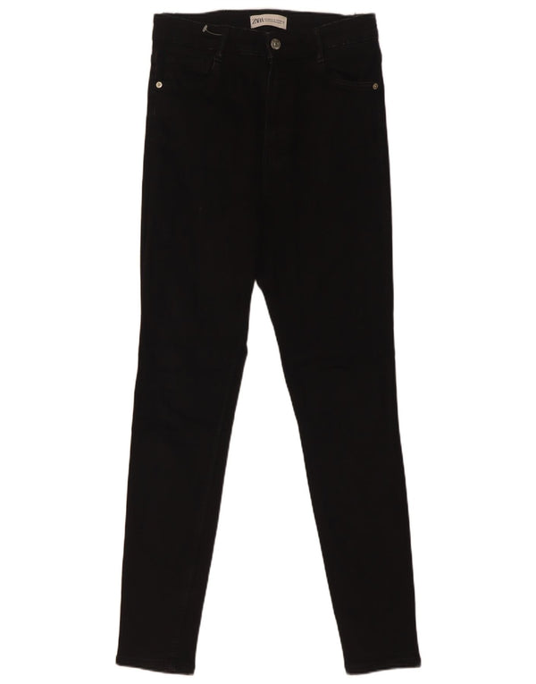 Zara Womens Skinny Jeans EU 38 Small W28 L29 Black Cotton