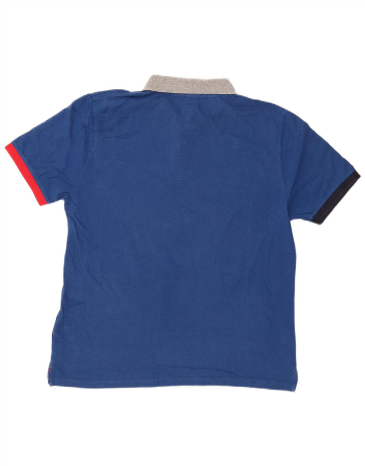 North Sails Mens Regular Fit Polo Shirt Medium Navy Blue Colourblock Cotton