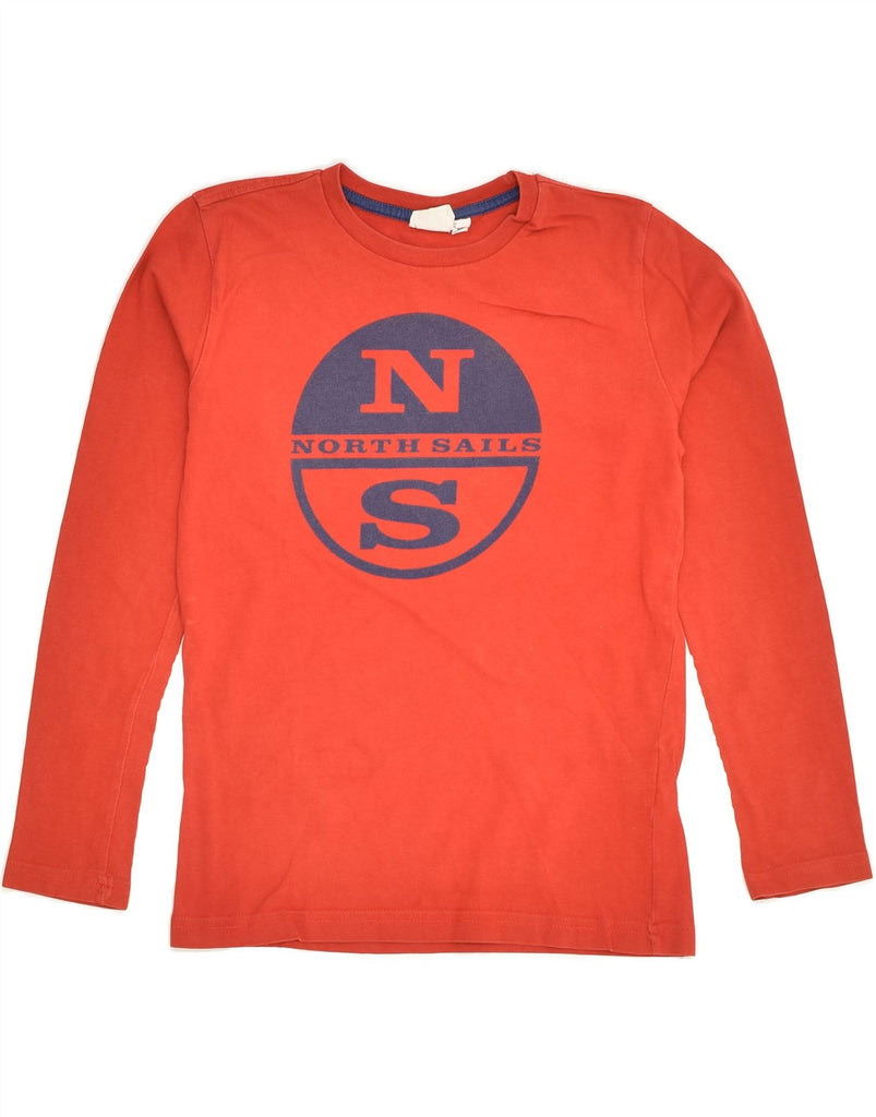 NORTH SAILS Boys Graphic Top Long Sleeve 7-8 Years Red Cotton | Vintage North Sails | Thrift | Second-Hand North Sails | Used Clothing | Messina Hembry 