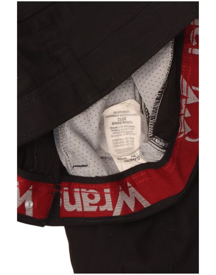 Wrangler Mens Straight Hiking Cargo Trousers W30 L32 Black Nylon