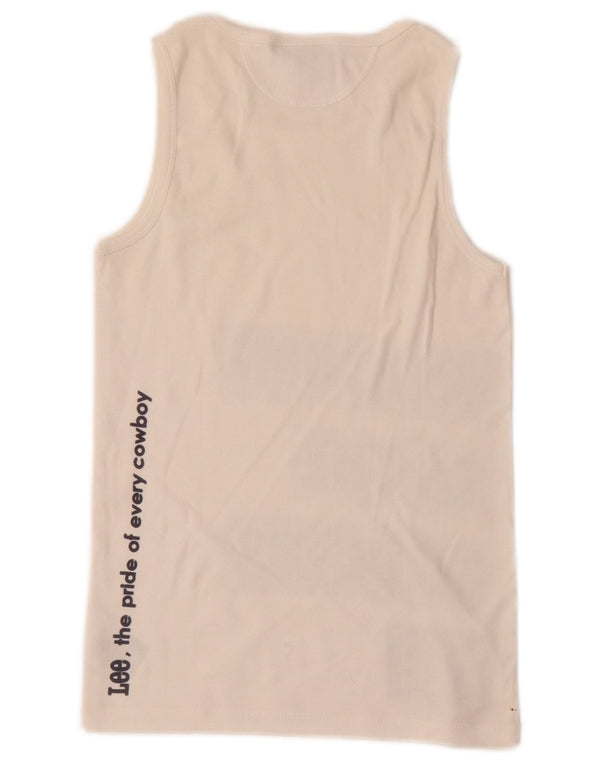 Lee Girls Graphic Vest Top 11-12 Years White Cotton