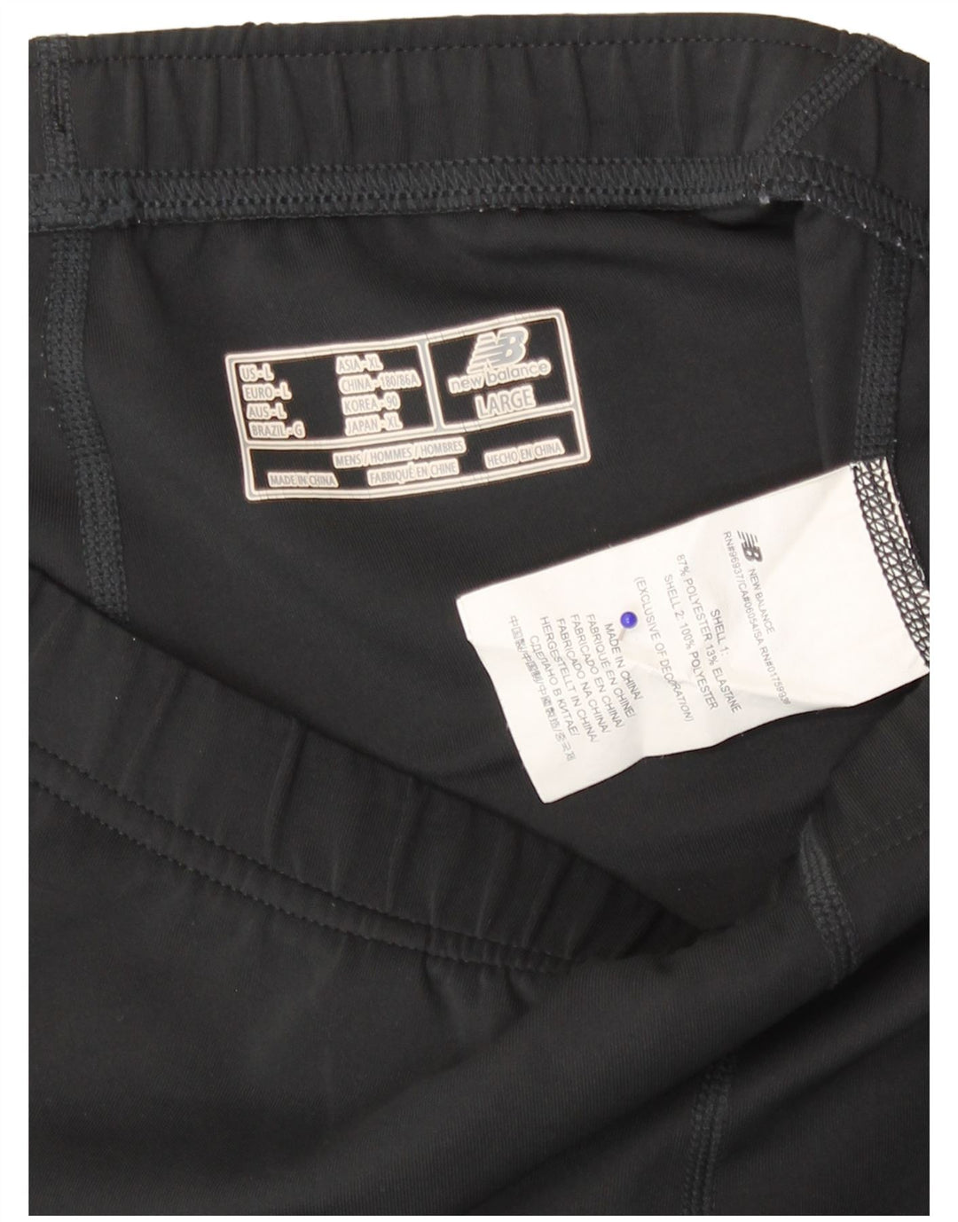 New Balance Womens Leggings UK 14 Large  Black Polyester