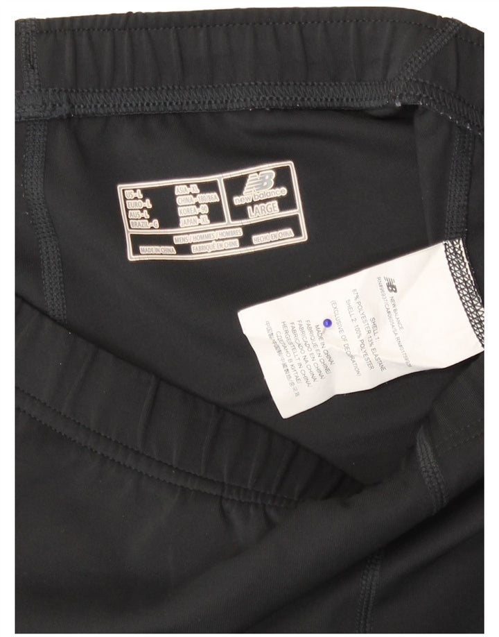 New Balance Womens Leggings UK 14 Large  Black Polyester