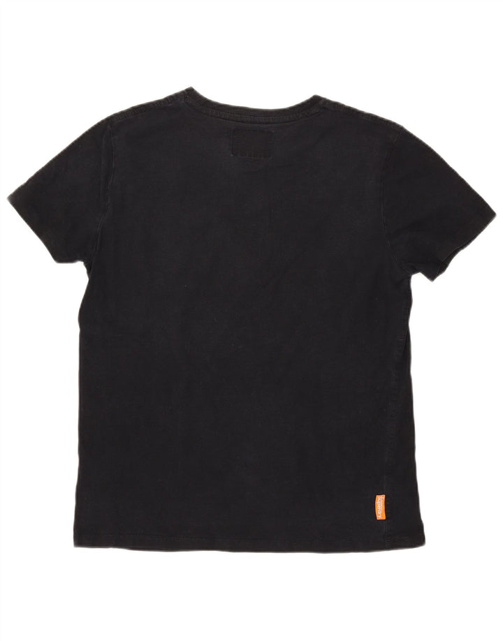 Superdry Mens T-Shirt Top Large Black Cotton