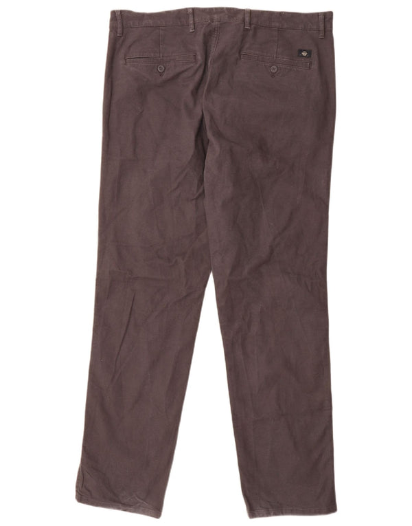 Dockers Mens Straight Chino Trousers W36 L32 Grey Cotton
