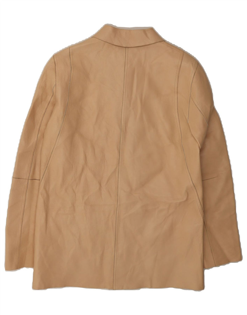 SALVATORE FERRAGAMO Womens Reversible Jacket IT 42 Medium Brown Leather Vintage Salvatore Ferragamo and Second-Hand Salvatore Ferragamo from Messina Hembry 