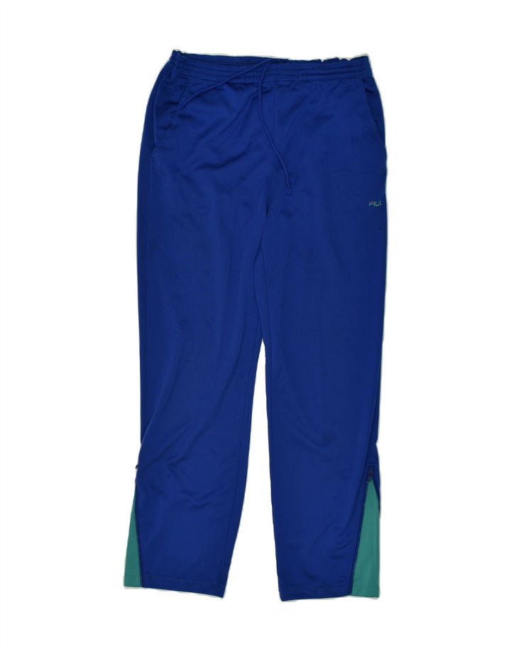 FILA Mens Tracksuit Trousers IT 46 Small Blue Colourblock Polyester | Vintage Fila | Thrift | Second-Hand Fila | Used Clothing | Messina Hembry 