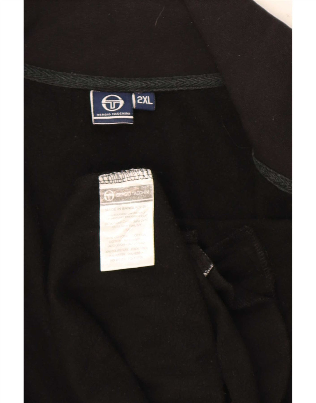 Sergio Tacchini Mens Tracksuit Top Jacket 2XL Black Cotton