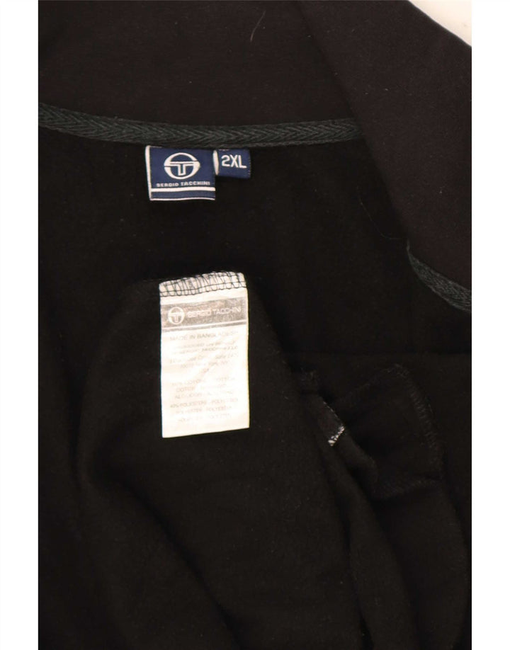 Sergio Tacchini Mens Tracksuit Top Jacket 2XL Black Cotton