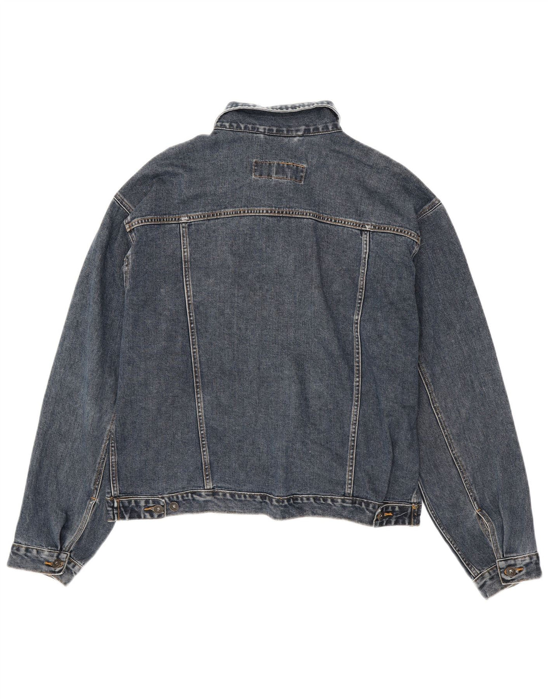 OLD NAVY Mens Denim Jacket UK 40 Large Navy Blue Cotton