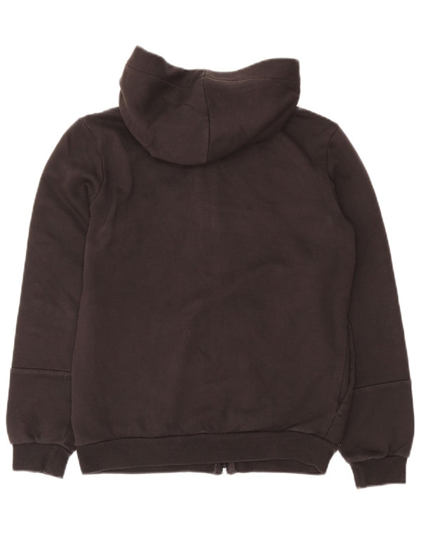 Puma Boys Graphic Zip Hoodie Sweater 13-14 Years Grey Cotton