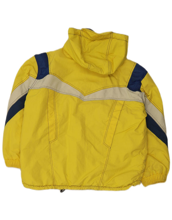 Colmar Mens Hooded Ski Jacket US 42 Large Yellow Colourblock
