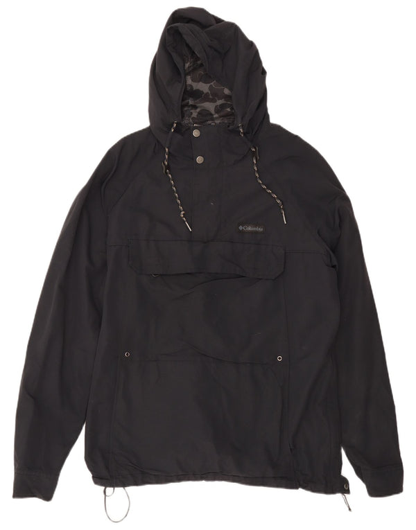 Columbia Mens Hooded Pullover Rain Jacket UK 40 Large Grey Nylon