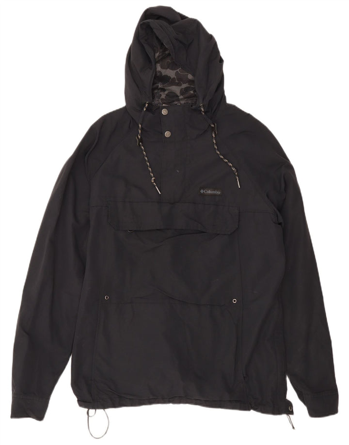 Columbia Mens Hooded Pullover Rain Jacket UK 40 Large Grey Nylon