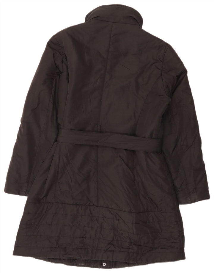 M&Co Womens Quilted Overcoat UK 14 Large Black