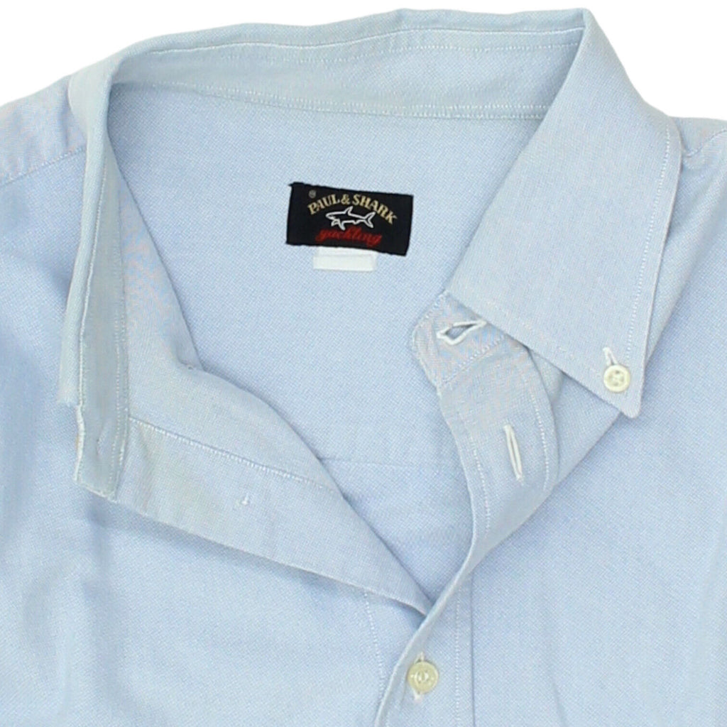 Paul & Shark Mens Blue Button Down Collar Shirt | Vintage High End Designer VTG Vintage Messina Hembry and Second-Hand Messina Hembry from Messina Hembry 