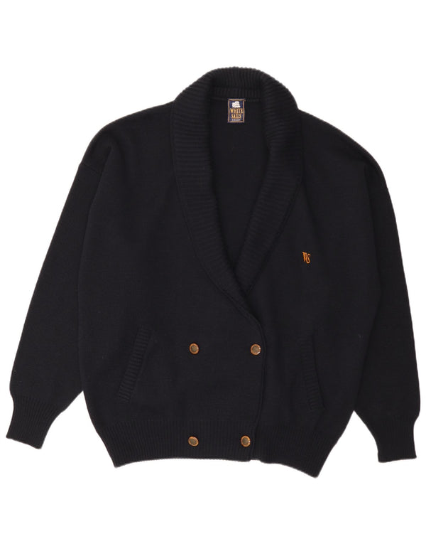 White Sails Mens Oversized Cardigan Sweater US 6 Medium Navy Blue Wool