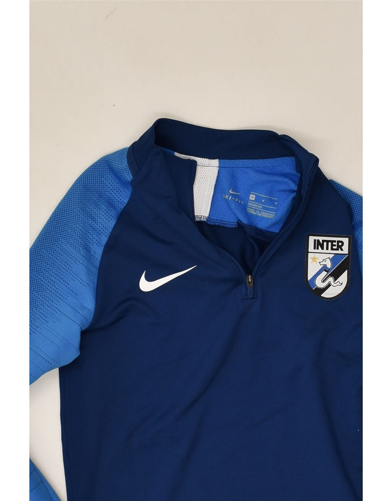 NIKE Boys Dri Fit Pullover Tracksuit Top 10-11 Years Medium Navy Blue | Vintage Nike | Thrift | Second-Hand Nike | Used Clothing | Messina Hembry 