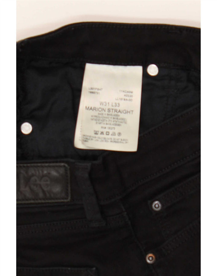 Lee Womens Marion Straight Jeans W31 L33 Black Cotton