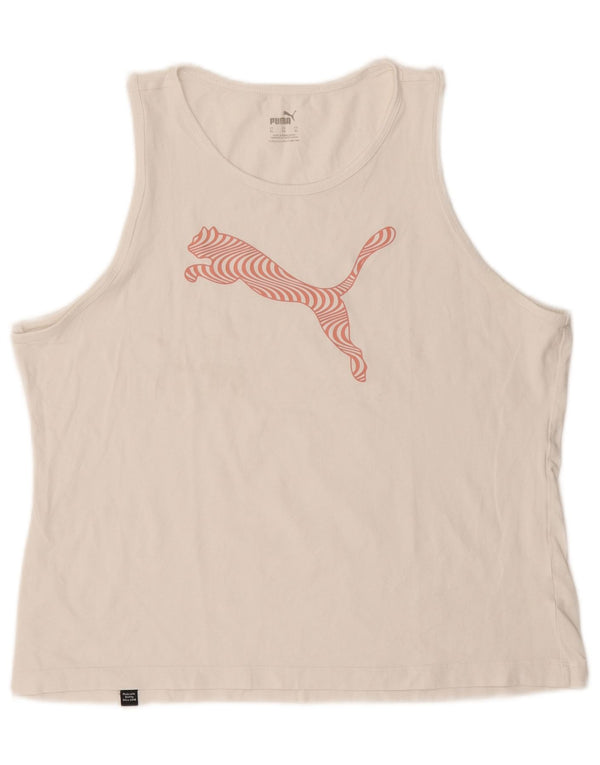 Puma Womens Graphic Vest Top UK 18 XL White