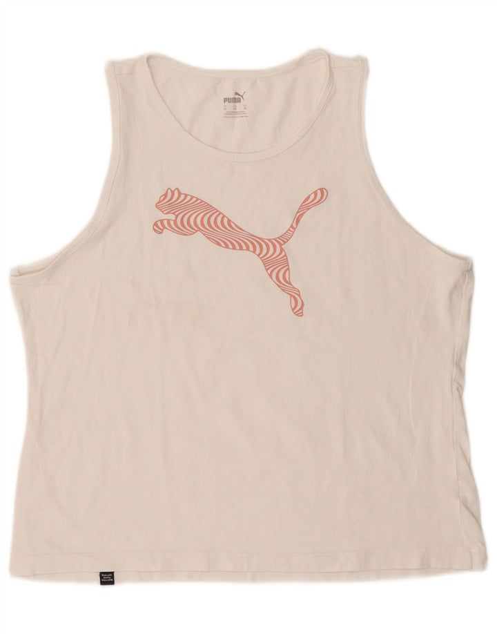 Puma Womens Graphic Vest Top UK 18 XL White
