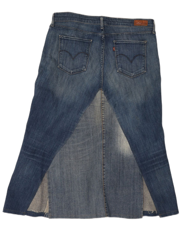 Levi's Womens Demi Curve Skinny Denim Skirt W32 Large Blue Cotton