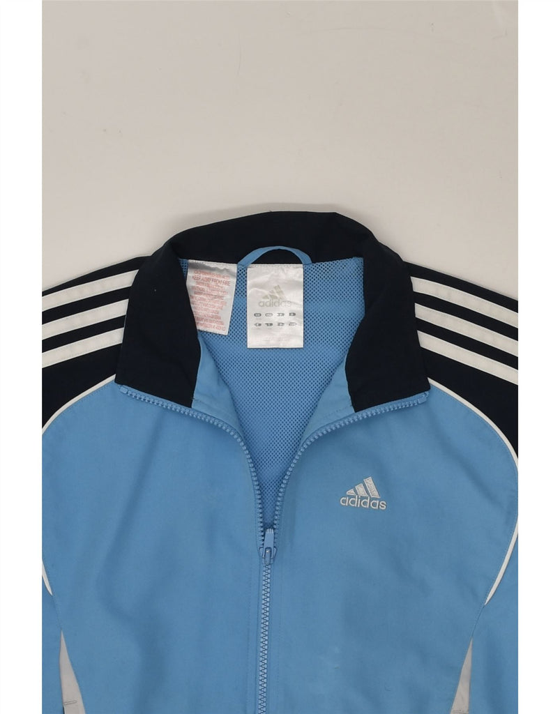 ADIDAS Boys Tracksuit Top Jacket 15-16 Years Blue Colourblock Polyester | Vintage Adidas | Thrift | Second-Hand Adidas | Used Clothing | Messina Hembry 