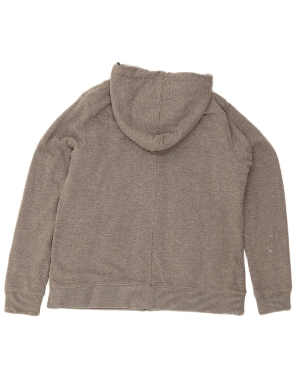 Fat Face Womens Sherpa Zip Hoodie Sweater UK 14 Large Grey Flecked