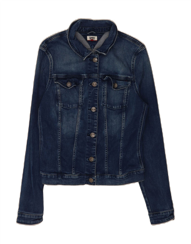 TOMMY HILFIGER Womens Denim Jacket UK 14 Large Blue Cotton Vintage Tommy Hilfiger and Second-Hand Tommy Hilfiger from Messina Hembry 