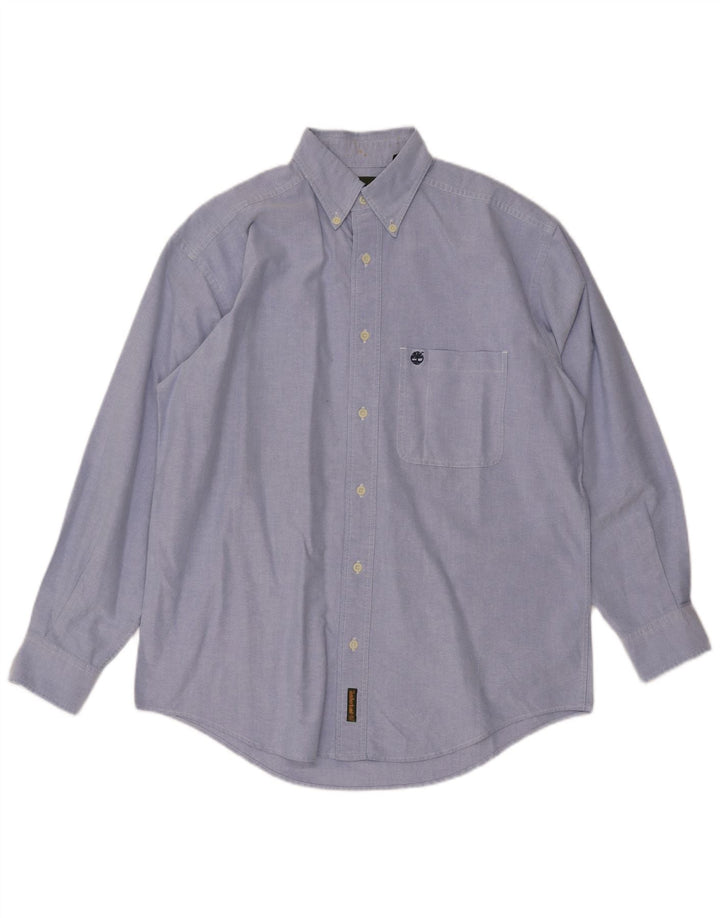 Timberland Mens Loose Fit Shirt Small Blue Cotton